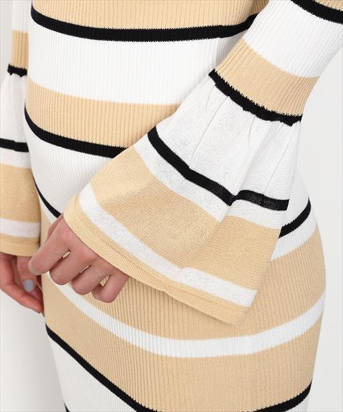 ADAM ET ROPE'(アダムエロペ)の「リブフリルスリーブドレス(ワンピース・レディース・キナリ/ダークオリーブ/イエロー系その他・FREE)」の12枚目の写真