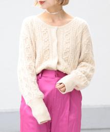 Another Edition | ケーブルポンポンカーディガン(カーディガン/ボレロ)