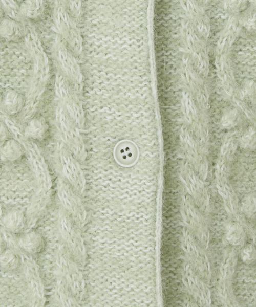 Another Edition（アナザーエディション）の「ケーブルポンポンカーディガン（カーディガン/ボレロ・レディース・ライム/ナチュラル・FREE）」の9枚目の写真