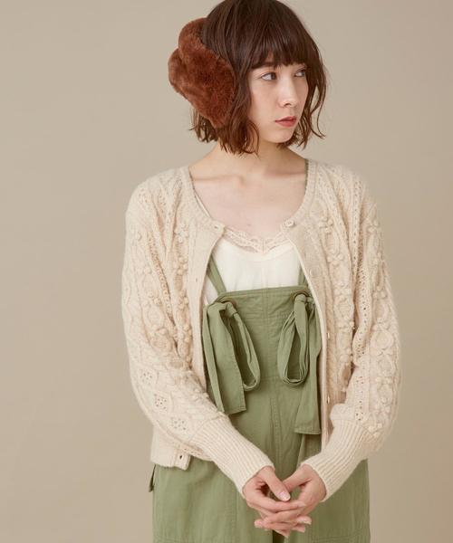 Another Edition（アナザーエディション）の「ケーブルポンポンカーディガン（カーディガン/ボレロ・レディース・ライム/ナチュラル・FREE）」の22枚目の写真