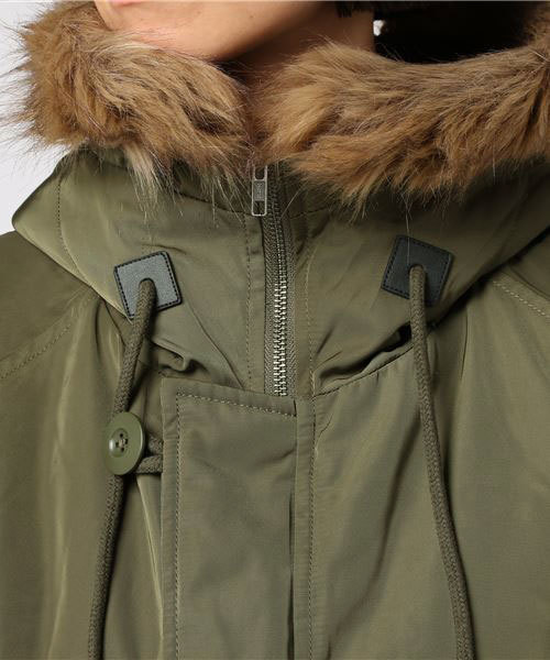 WEGO（ウィゴー）の「WEGO/ボリュームギャザーN2-B（ミリタリージャケット・レディース・ブラック/カーキ/ライトピンク・FREE）」の14枚目の写真