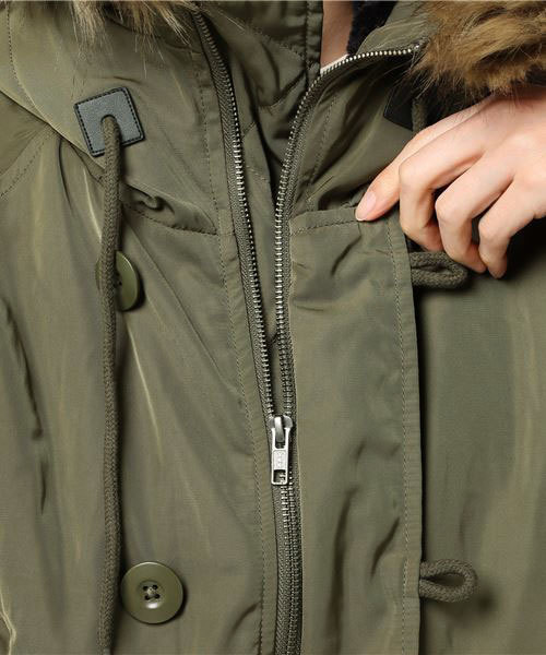 WEGO（ウィゴー）の「WEGO/ボリュームギャザーN2-B（ミリタリージャケット・レディース・ブラック/カーキ/ライトピンク・FREE）」の17枚目の写真