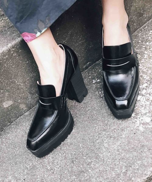 Ameri(アメリ)の「PLATFORM LOAFER(ローファー・レディース・ブラック/ライトブルー・SMALL/MEDIUM/LARGE)」の8枚目の写真