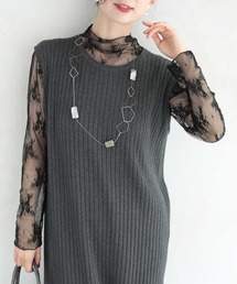 cawaii（カワイイ）の「ハイネック　シアーレース刺繍トップス（シャツ/ブラウス）」