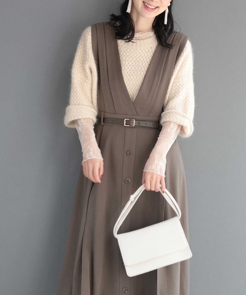 cawaii(カワイイ)の「ハイネック シアーレース刺繍トップス(シャツ/ブラウス・レディース・ベージュ/ブラック・M/XL/L)」の19枚目の写真