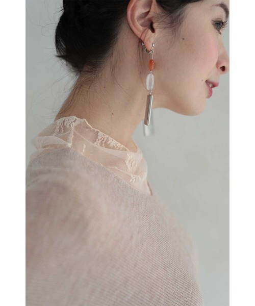 cawaii(カワイイ)の「ハイネック シアーレース刺繍トップス(シャツ/ブラウス・レディース・ベージュ/ブラック・M/XL/L)」の18枚目の写真