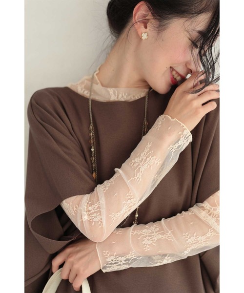 【かれん】DimMoire ロゴ刺繍ハイネックトップス WHITE 楽天市場】ニット レディース 秋 冬 春 クルーネック トップス