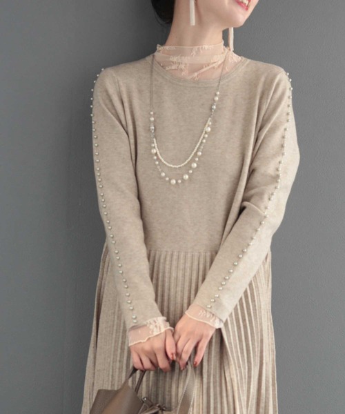 cawaii(カワイイ)の「ハイネック シアーレース刺繍トップス(シャツ/ブラウス・レディース・ベージュ/ブラック・M/XL/L)」の10枚目の写真