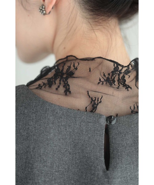cawaii(カワイイ)の「ハイネック シアーレース刺繍トップス(シャツ/ブラウス・レディース・ベージュ/ブラック・M/XL/L)」の15枚目の写真