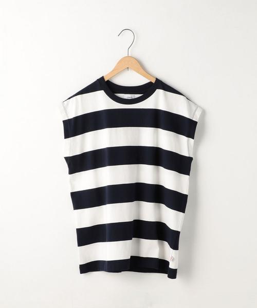 coen（コーエン）の「USAコットンフレンチスリーブボーダーカットソー（Tシャツ/カットソー・レディース・グリーン/ネイビー・FREE）」の8枚目の写真