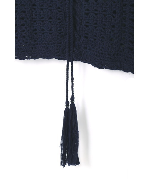 JILL STUART（ジルスチュアート）の「◆カーラクローシェかぎ針ニット（ニット/セーター・レディース・ホワイト/イエロー/ネイビー・MEDIUM）」の5枚目の写真