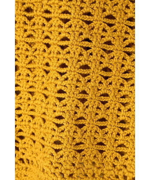 JILL STUART（ジルスチュアート）の「◆カーラクローシェかぎ針ニット（ニット/セーター・レディース・ホワイト/イエロー/ネイビー・MEDIUM）」の7枚目の写真