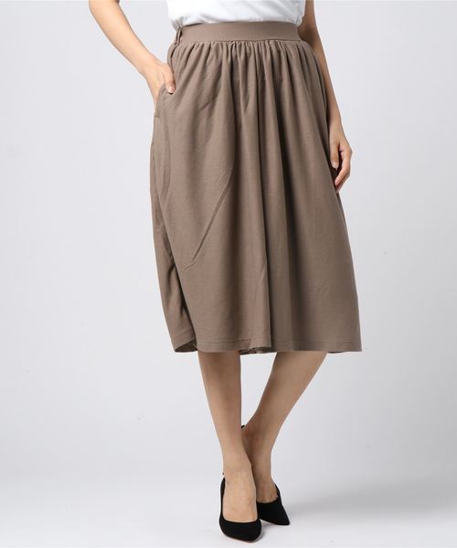 AMERICAN HOLIC（アメリカンホリック）の「・ツイルカットギャザーガウチョパンツ（その他パンツ・レディース・ブラック/ベージュ/ネイビー/カーキ/モカ/キャメル・FREE）」の3枚目の写真