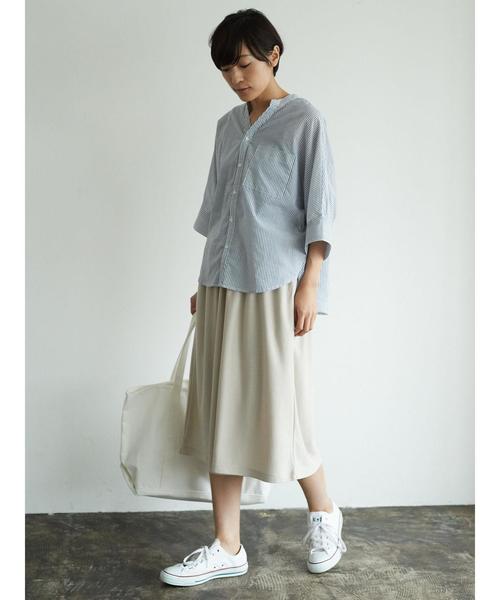 AMERICAN HOLIC（アメリカンホリック）の「・ツイルカットギャザーガウチョパンツ（その他パンツ・レディース・ブラック/ベージュ/ネイビー/カーキ/モカ/キャメル・FREE）」の13枚目の写真