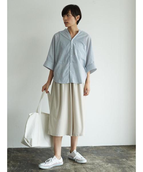 AMERICAN HOLIC（アメリカンホリック）の「・ツイルカットギャザーガウチョパンツ（その他パンツ・レディース・ブラック/ベージュ/ネイビー/カーキ/モカ/キャメル・FREE）」の14枚目の写真