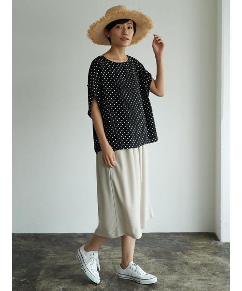 AMERICAN HOLIC（アメリカンホリック）の「・ツイルカットギャザーガウチョパンツ（その他パンツ・レディース・ブラック/ベージュ/ネイビー/カーキ/モカ/キャメル・FREE）」の15枚目の写真