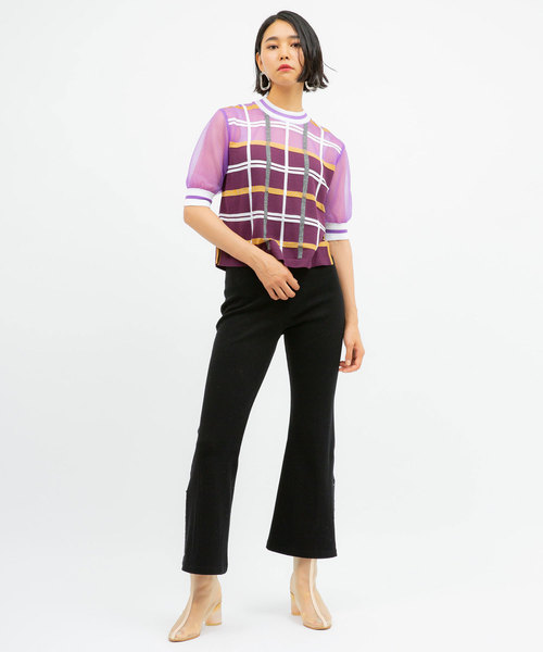 UNITED TOKYO（ユナイテッドトウキョウ）の「サイドホックリブフレアパンツ（その他パンツ・レディース・ブラック/ベージュ・1）」の15枚目の写真