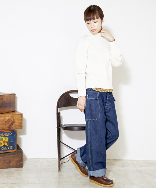 BEAMS BOY(ビームスボーイ)の「MODERN WORK / ワークカーゴパンツ(カーゴパンツ・レディース・インディゴブルー・ONE SIZE)」の12枚目の写真