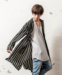 MinoriTY | スーパーロング長袖シャツ/ストライプ(シャツ/ブラウス)