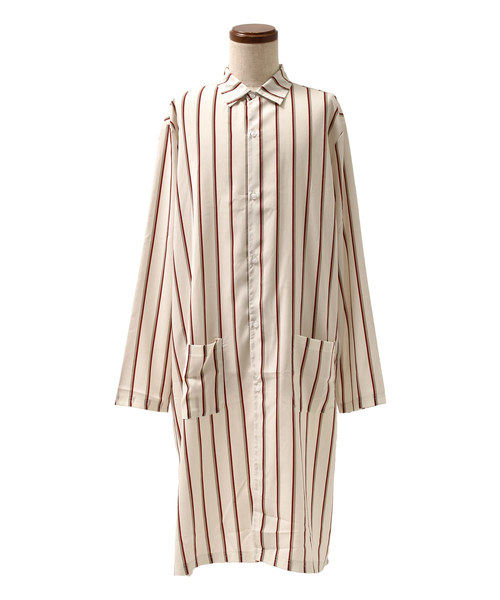 MinoriTY（マイノリティ）の「スーパーロング長袖シャツ/ストライプ（シャツ/ブラウス・メンズ・ネイビー/ブラック/ワイン/ホワイト/ピンク・M/L）」の12枚目の写真