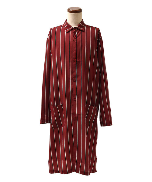 MinoriTY（マイノリティ）の「スーパーロング長袖シャツ/ストライプ（シャツ/ブラウス・メンズ・ネイビー/ブラック/ワイン/ホワイト/ピンク・M/L）」の15枚目の写真