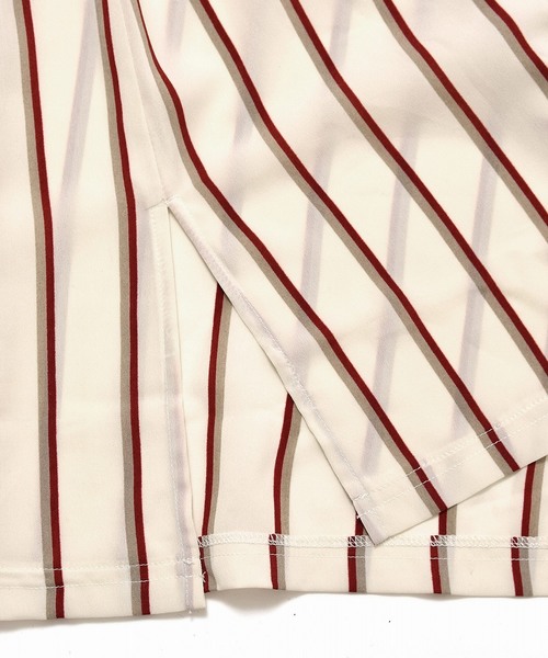 MinoriTY（マイノリティ）の「スーパーロング長袖シャツ/ストライプ（シャツ/ブラウス・メンズ・ネイビー/ブラック/ワイン/ホワイト/ピンク・M/L）」の17枚目の写真