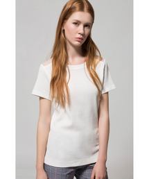 ストラクチャー ジャージー Tシャツ ウィズ メッシュ インサート ショルダー