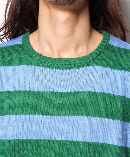 WEGO（ウィゴー）の「WEGO/ボーダーニット（ニット/セーター・メンズ・ホワイト/ブルー/ネイビー・MEDIUM/LARGE）」の7枚目の写真