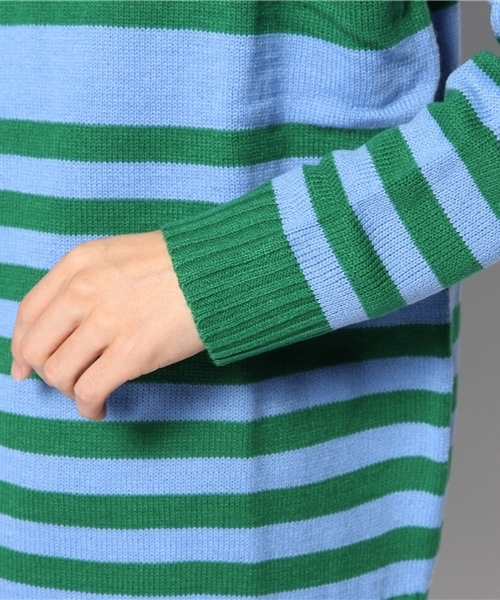 WEGO（ウィゴー）の「WEGO/ボーダーニット（ニット/セーター・メンズ・ホワイト/ブルー/ネイビー・MEDIUM/LARGE）」の8枚目の写真