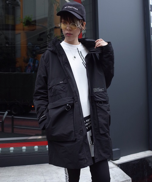 rovtski（ロフトスキー）の「【ビッグシルエット】LEESMA　WORKMAN JKT（マウンテンパーカー・レディース・ブラック/ベージュ・FREE）」の5枚目の写真