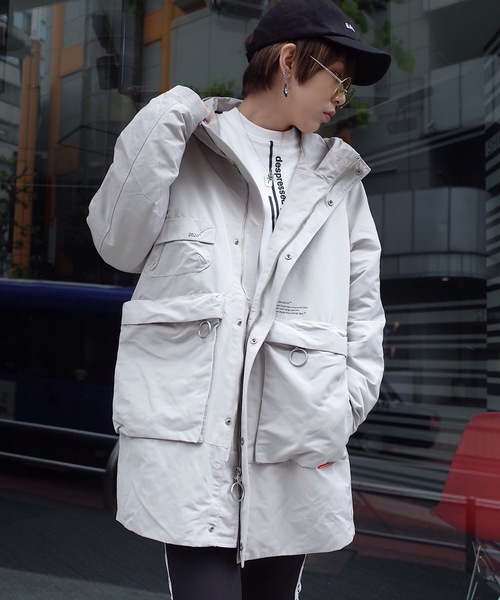 rovtski（ロフトスキー）の「【ビッグシルエット】LEESMA　WORKMAN JKT（マウンテンパーカー・レディース・ブラック/ベージュ・FREE）」の21枚目の写真
