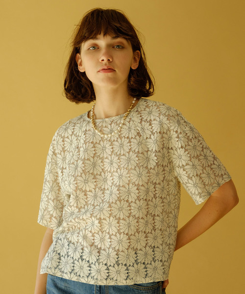 Banner Barrett(バナーバレット)の「LACE BLOUSE / レースブラウス(シャツ/ブラウス・レディース・ホワイト/ブラック・38)」の7枚目の写真