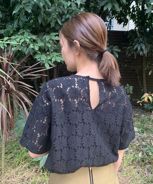 Banner Barrett(バナーバレット)の「LACE BLOUSE / レースブラウス(シャツ/ブラウス・レディース・ホワイト/ブラック・38)」の4枚目の写真