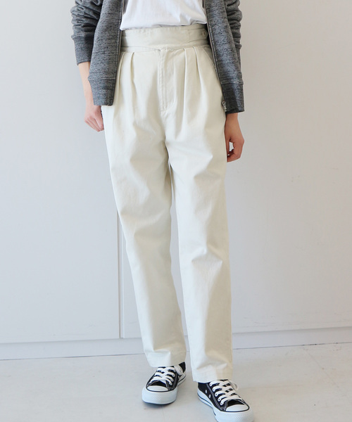 AMERICAN HOLIC(アメリカンホリック)の「綿ツイルグルカテーパードパンツ(その他パンツ・レディース・アイボリー/ベージュ/ネイビー・M/L)」の2枚目の写真