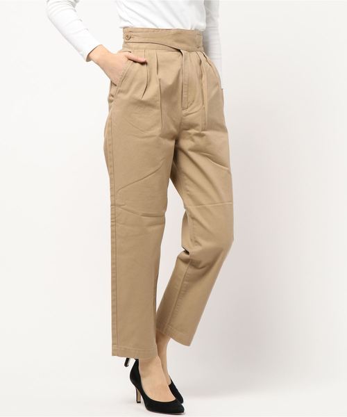 AMERICAN HOLIC(アメリカンホリック)の「綿ツイルグルカテーパードパンツ(その他パンツ・レディース・アイボリー/ベージュ/ネイビー・M/L)」の8枚目の写真