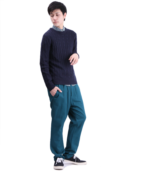 WEGO（ウィゴー）の「WEGO/コットンレーヨンイージーパンツ（チノパンツ・メンズ・グリーン系その他/ネイビー/ワイン・MEDIUM/LARGE）」の13枚目の写真