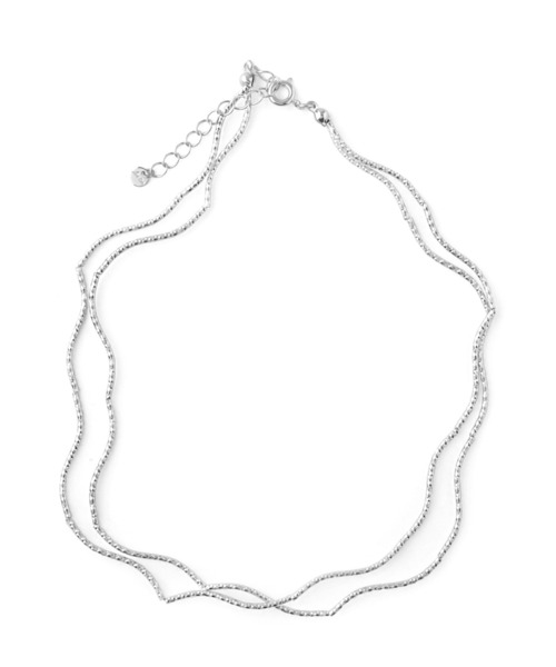 ANEMONE(アネモネ)の「ダブルウェーブラインのネックレス(ネックレス・レディース・シルバー/ゴールド・FREE)」の6枚目の写真