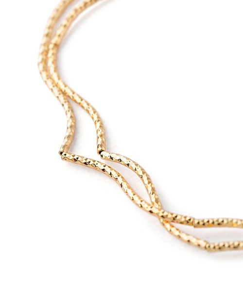 ANEMONE(アネモネ)の「ダブルウェーブラインのネックレス(ネックレス・レディース・シルバー/ゴールド・FREE)」の4枚目の写真