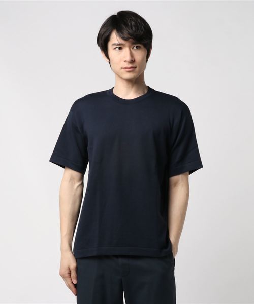 ジョンスメドレー 24ゲージ クルーネックニットTシャツ Tシャツ感覚で着れる【JOHN SMEDLEY/ジョン スメドレー】の24