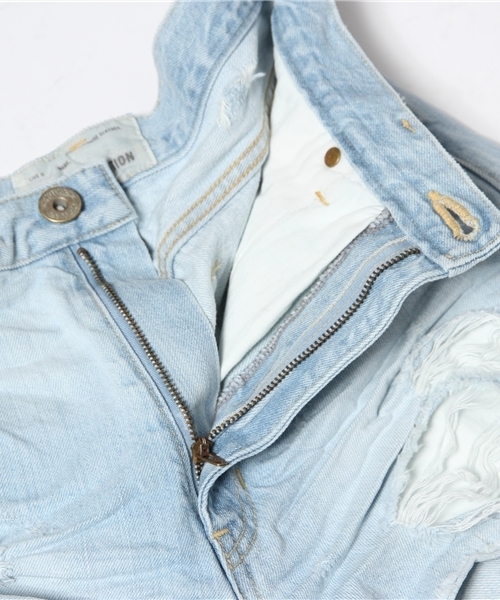 Another Edition(アナザーエディション)の「AE DAMAGE DNM SPT #(デニムパンツ・レディース・オフホワイト/ライトブルー・SMALL/MEDIUM)」の3枚目の写真