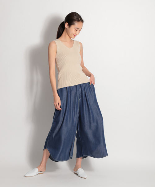 niko and...（ニコアンド）の「ホズホズニットタンク（ニット/セーター・レディース・アイボリー/ブラック/ボルドー/キャメル/ライトグリーン/ライトブラウン/ナチュラル・LARGE/MEDIUM）」の9枚目の写真