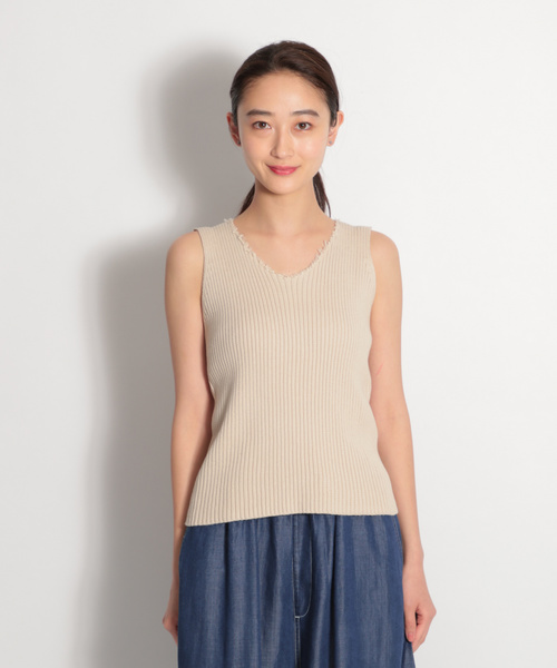 niko and...（ニコアンド）の「ホズホズニットタンク（ニット/セーター・レディース・アイボリー/ブラック/ボルドー/キャメル/ライトグリーン/ライトブラウン/ナチュラル・LARGE/MEDIUM）」の17枚目の写真