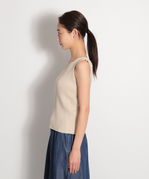 niko and...（ニコアンド）の「ホズホズニットタンク（ニット/セーター・レディース・アイボリー/ブラック/ボルドー/キャメル/ライトグリーン/ライトブラウン/ナチュラル・LARGE/MEDIUM）」の20枚目の写真