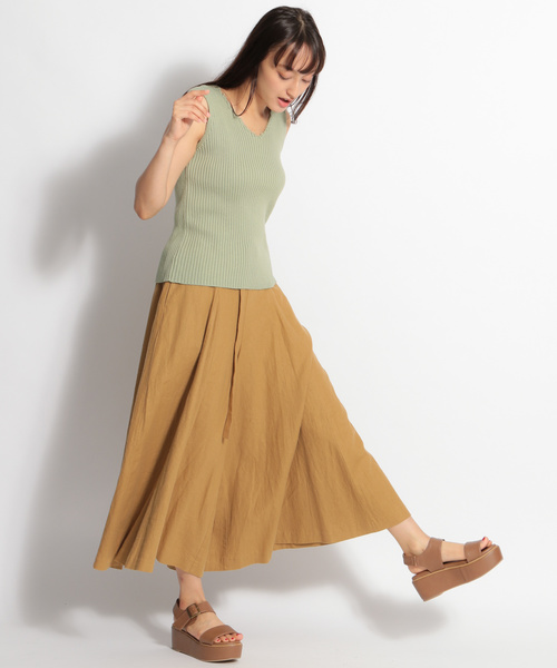 niko and...（ニコアンド）の「ホズホズニットタンク（ニット/セーター・レディース・アイボリー/ブラック/ボルドー/キャメル/ライトグリーン/ライトブラウン/ナチュラル・LARGE/MEDIUM）」の21枚目の写真