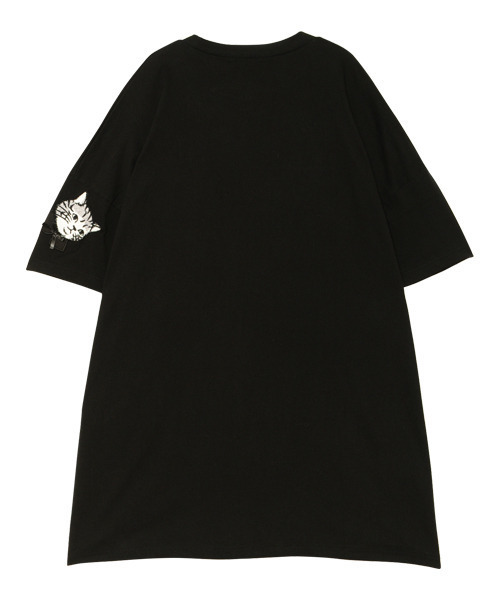 Candy Stripper（キャンディストリッパー）の「SPRUCED UP CAT Tシャツ（Tシャツ/カットソー・レディース・ブラック/ベージュ/ピンク/オフホワイト・2）」の7枚目の写真