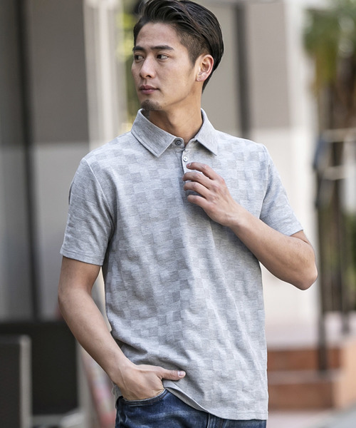 ami グレー ポロシャツ 半袖