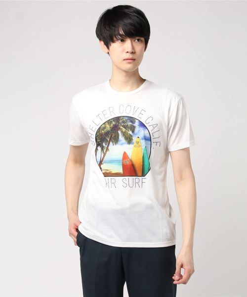 おしゃれスタ（オシャレスタ）の「サマーフォトプリント半袖Tシャツ(SS)（Tシャツ/カットソー・メンズ・ブルー/レッド・L/M）」の5枚目の写真