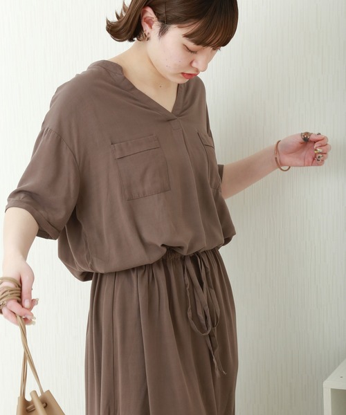 n'ee-ne（ネーネ）の「マキシワンピース（ワンピース・レディース・ブラック/ピンク/ダークアッシュ・LL/M/L）」の17枚目の写真