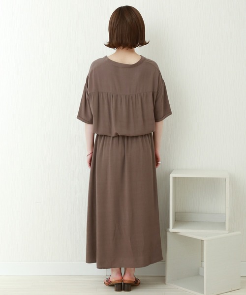 n'ee-ne（ネーネ）の「マキシワンピース（ワンピース・レディース・ブラック/ピンク/ダークアッシュ・LL/M/L）」の14枚目の写真