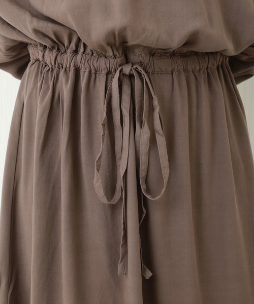 n'ee-ne（ネーネ）の「マキシワンピース（ワンピース・レディース・ブラック/ピンク/ダークアッシュ・LL/M/L）」の9枚目の写真